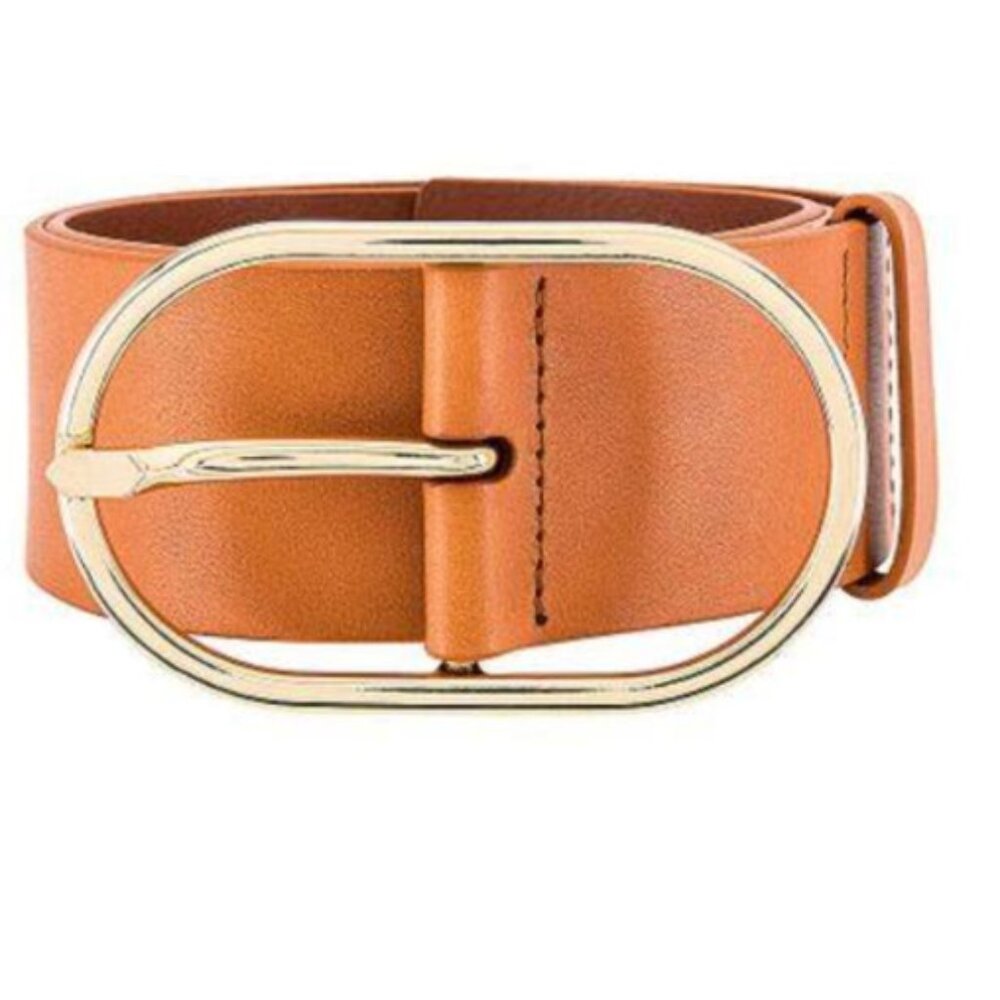 FRAME DENIM GRAND OVAL BUCKLE BELT - NATURAL